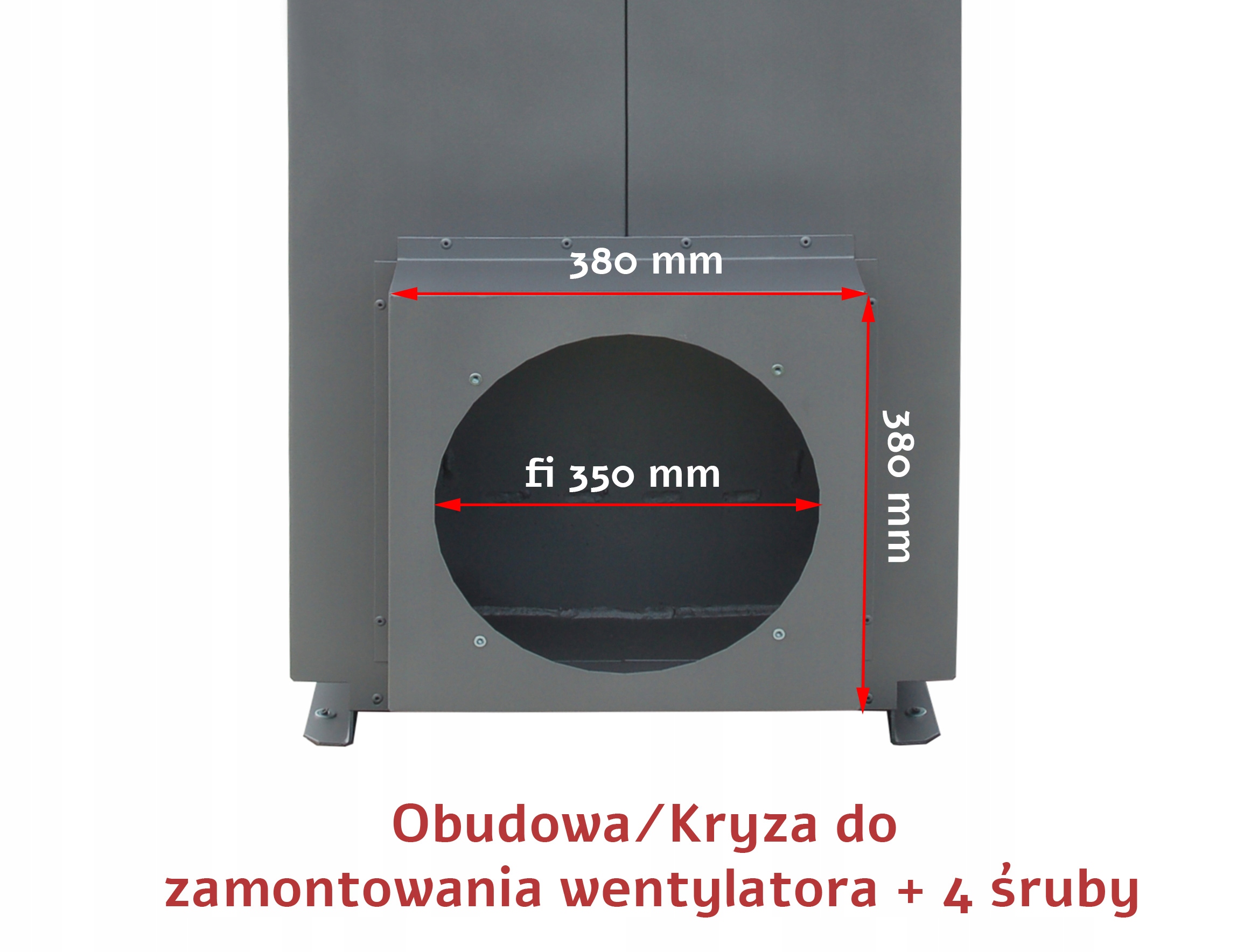 Ventilátor – Otvor na pripevnenie ventilátora 350 k sporáku