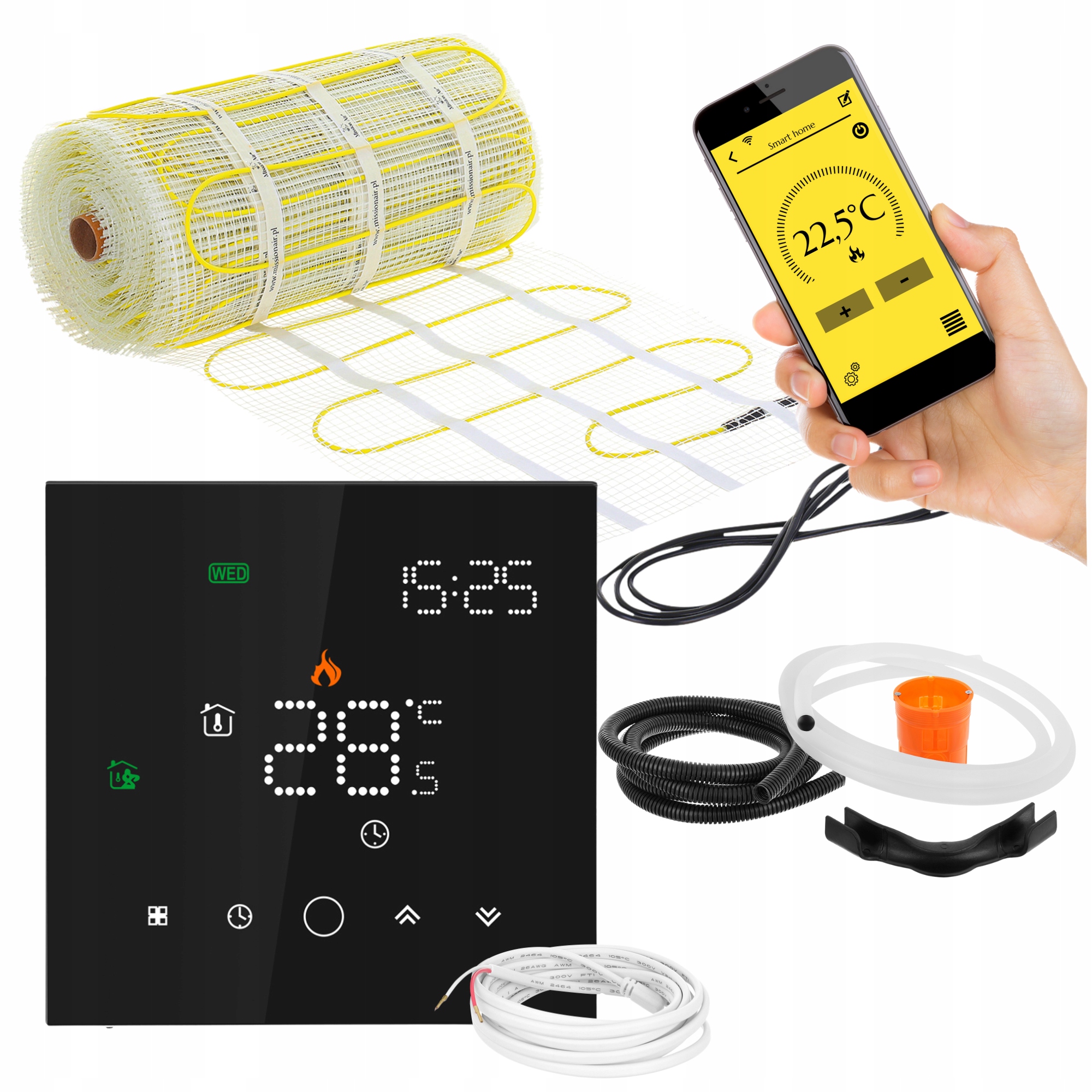 Mission Air vykurovacia rohož na dlaždice MA-160 W/m² 12m² WiFi
