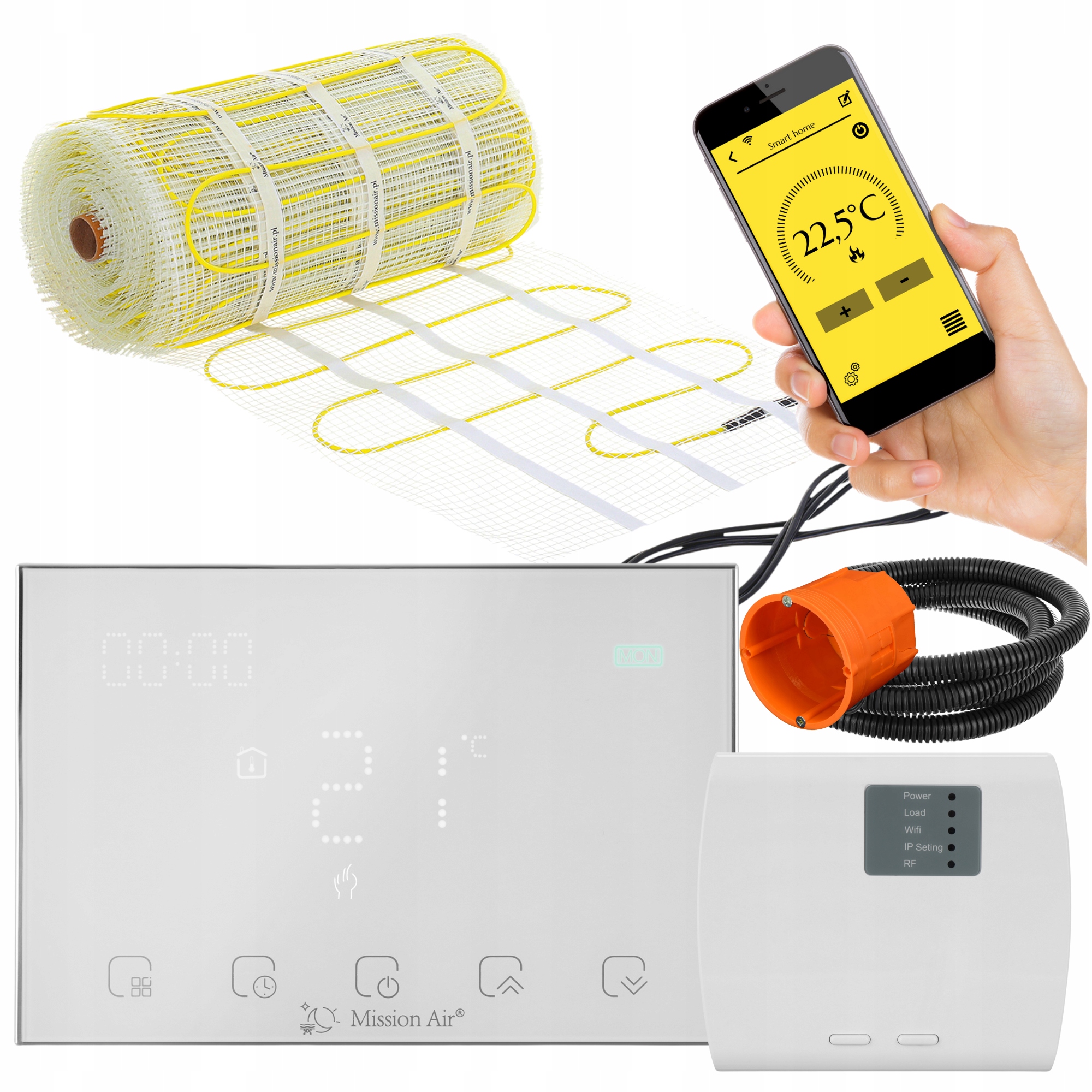 Mission Air vykurovacia rohož na dlaždice MA-160 W/m² 5m² WiFi