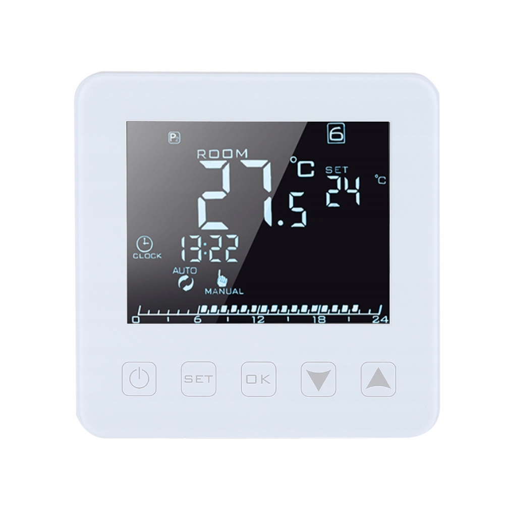 PROGRAMOVATEĽNÝ LCD DISPLEJ 16A TEPLOTNÁ OBRAZOVKA