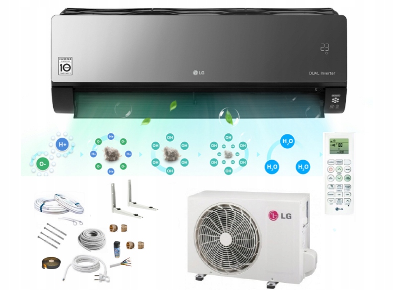 Montážna sada LG ArtCool Mirror AC12BQ 3,5kW WIFI +