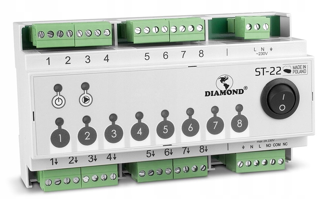 8 zónový ovládací pások 8DPRO ST-22