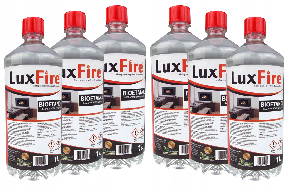 LUX FIRE vykurovacie tekuté palivo pre biokrby 6x1L