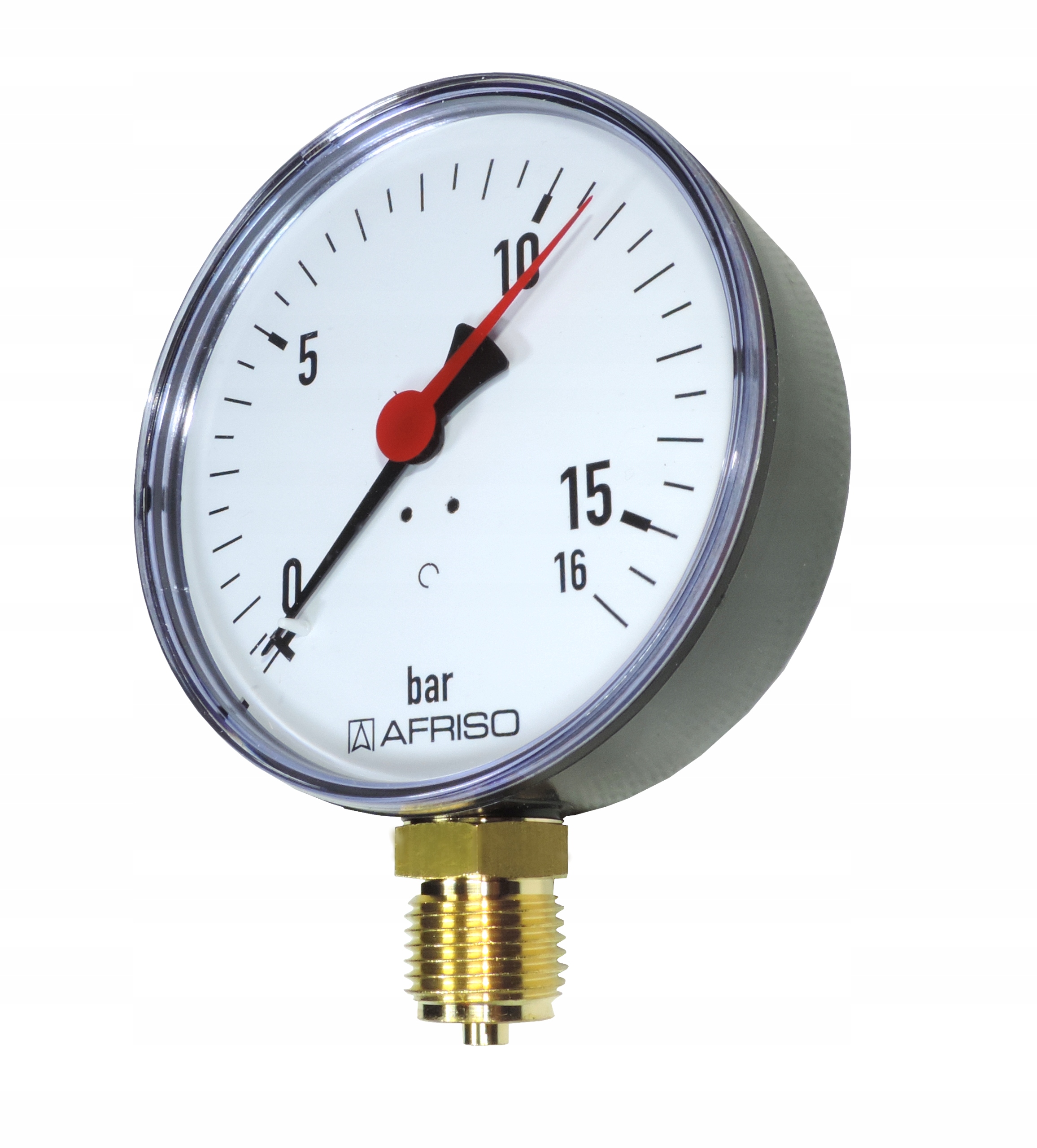 MANOMETER 16 bar DISC FI 100 mm SPOJKA SPODNÉ AFRISO