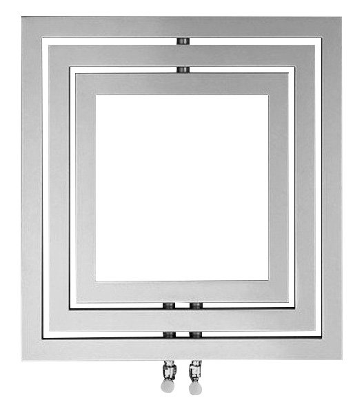 MONOPOLI ohrievač 600 × 600 mm, 312 W, strieborný