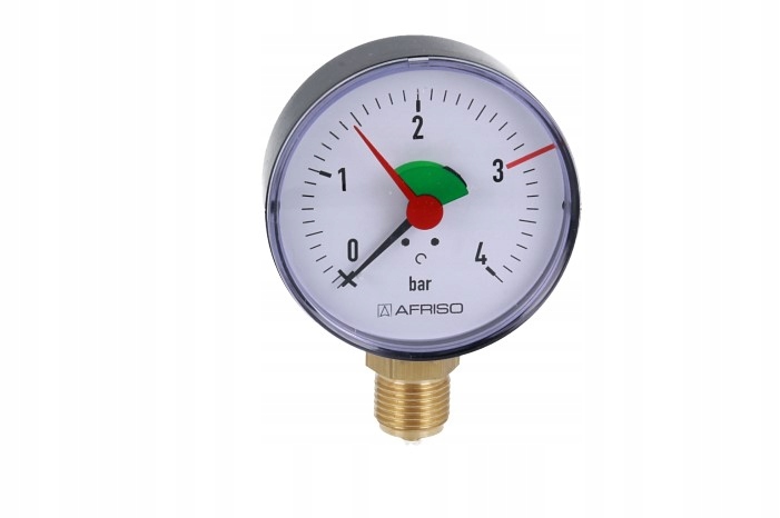 Manometer vykurovania HZ 80 RAD, 0-4 bar, AFRISO