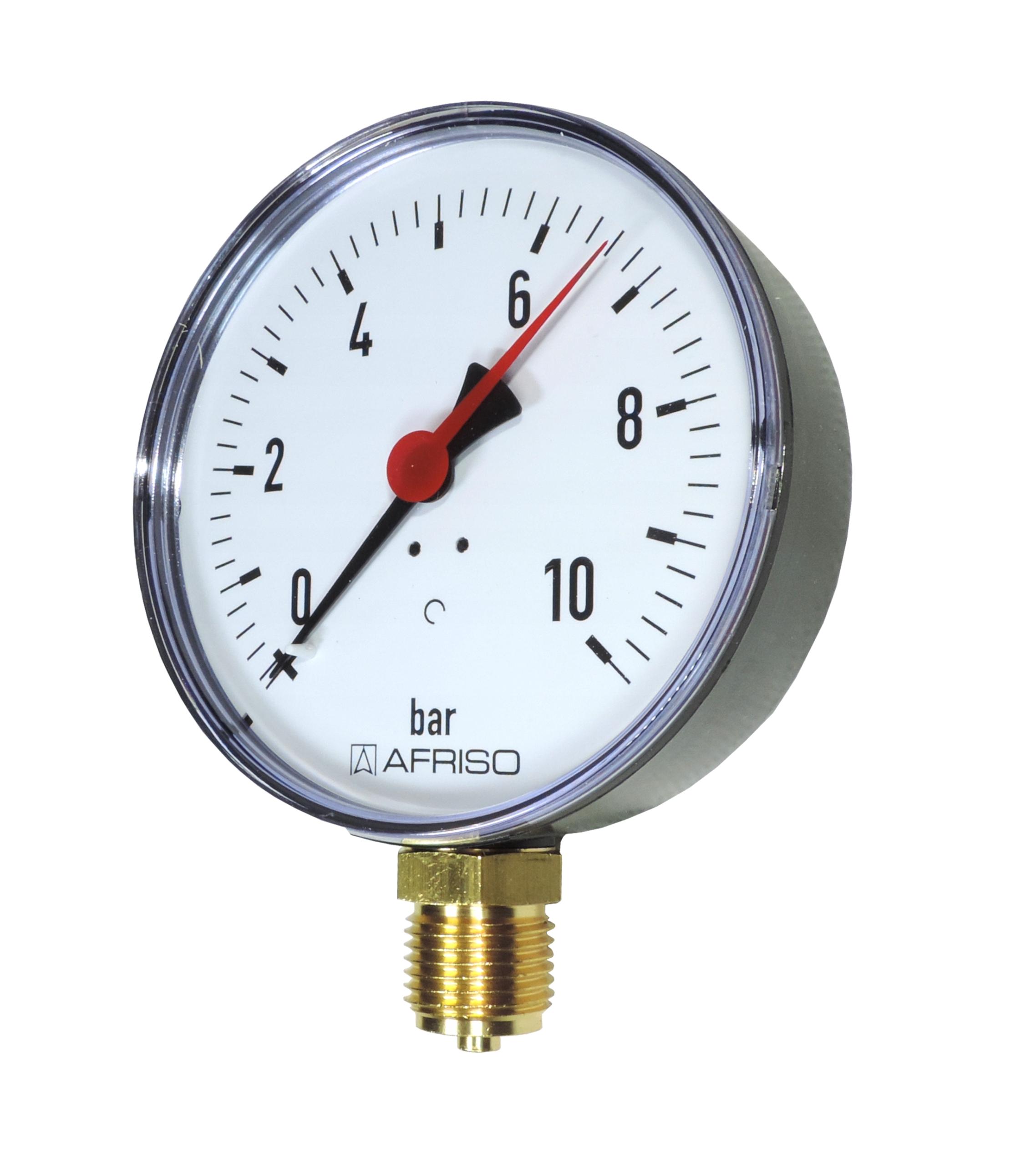Manometer vykurovania RF100 0-10bar 1/2 " RAD