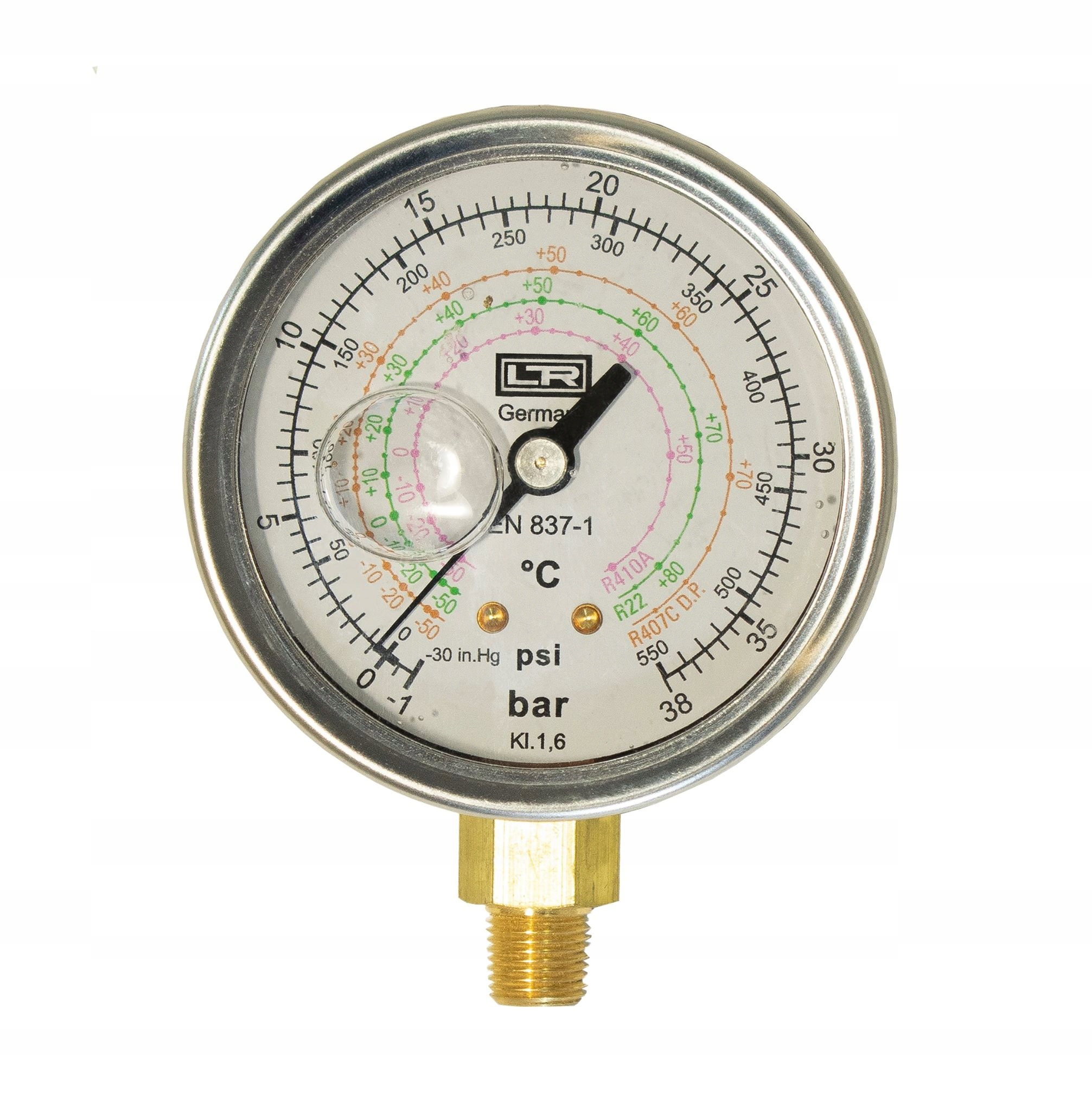 Nízkotlakový manometer s glycerínom R410A R22