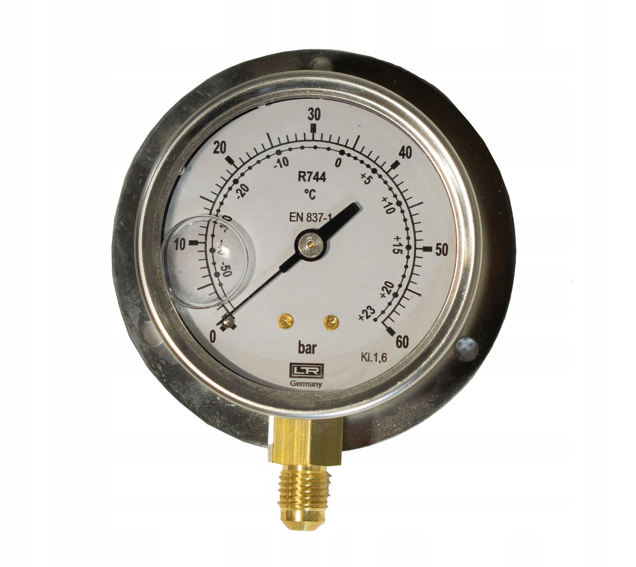 Manometer nízkeho tlaku s glycerínom R744 C02