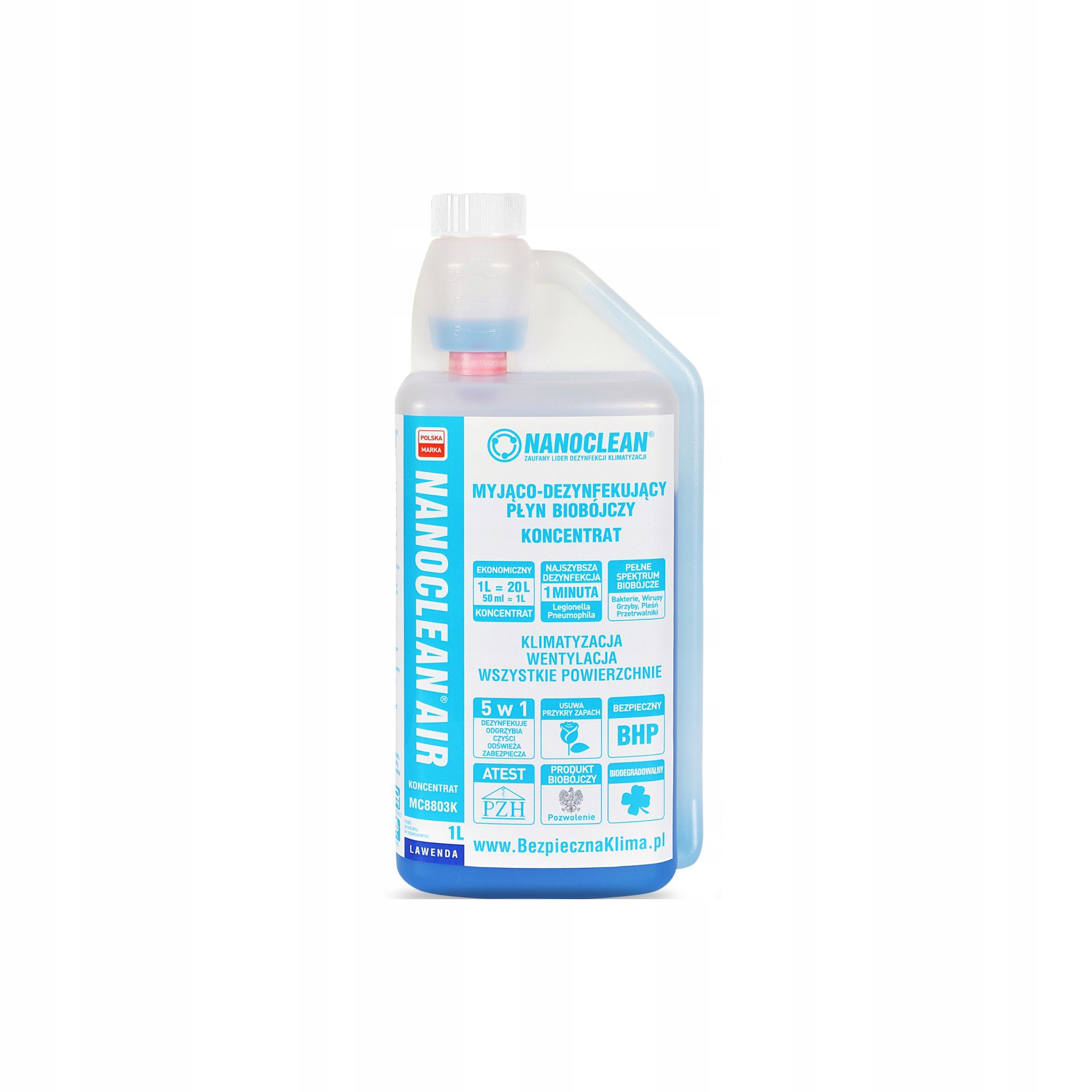 NANOCLEAN CONCENTRATE Biocidná tekutina 1 L = 20 L