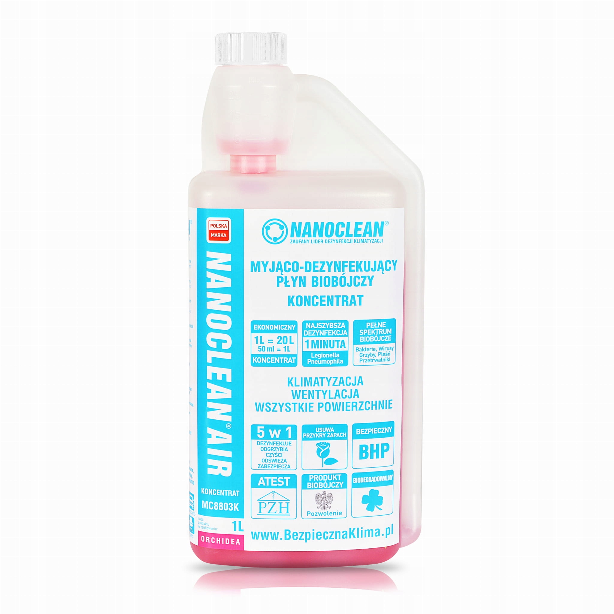 NANOCLEAN koncentrát na dezinfekciu, orchidea 1 L