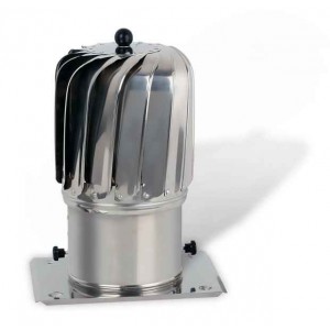 Turbo ventilačná čiapka tulip 150 hliník