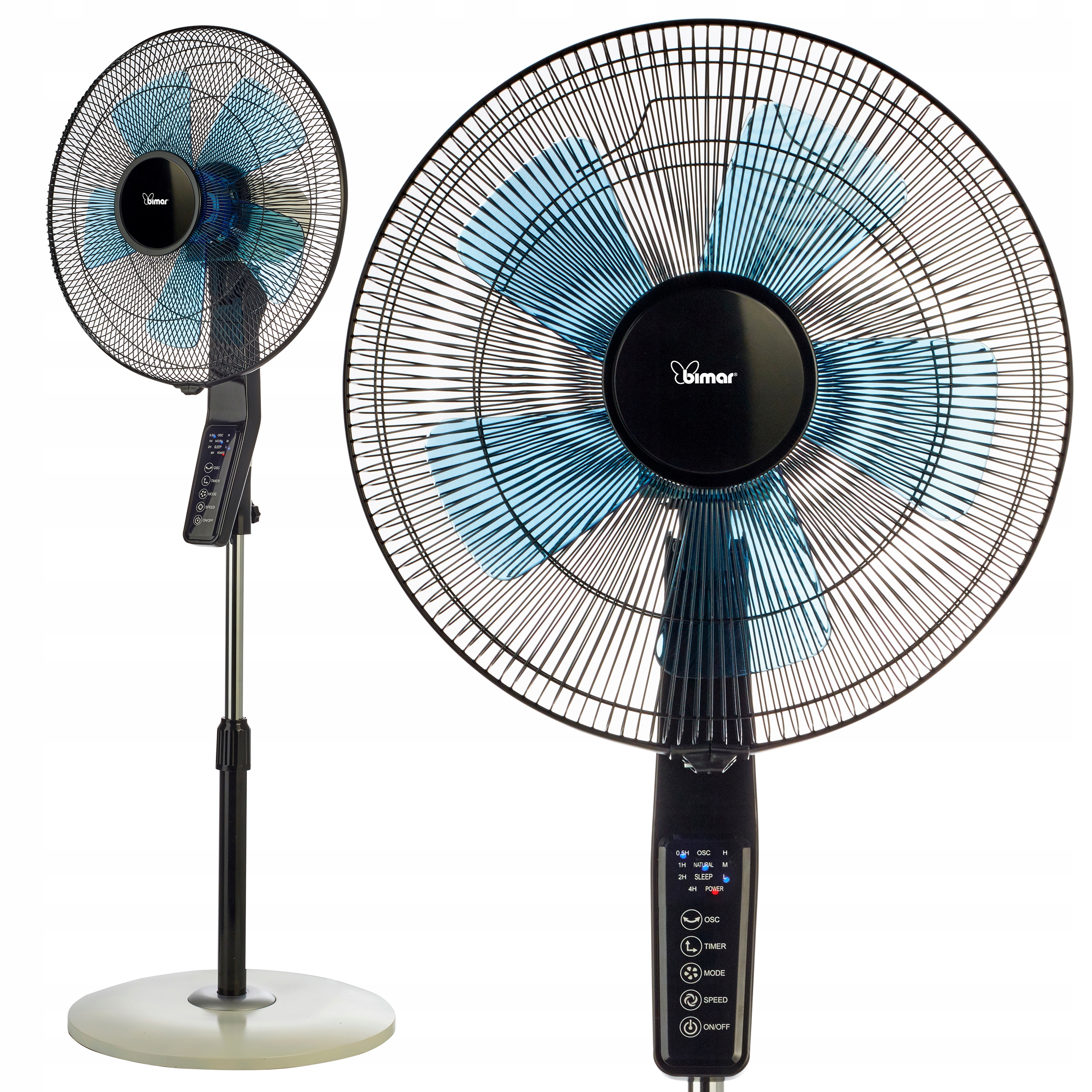 Ventilátor – moderný veľký stojajúci podlahový výplň + diaľkové ovládanie