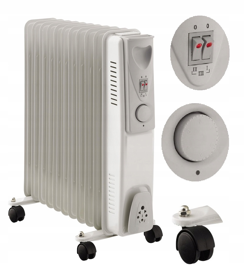 MODERNÝ OHRIEVAČ OLEJA 11 RIBS 2500W OLEJ
