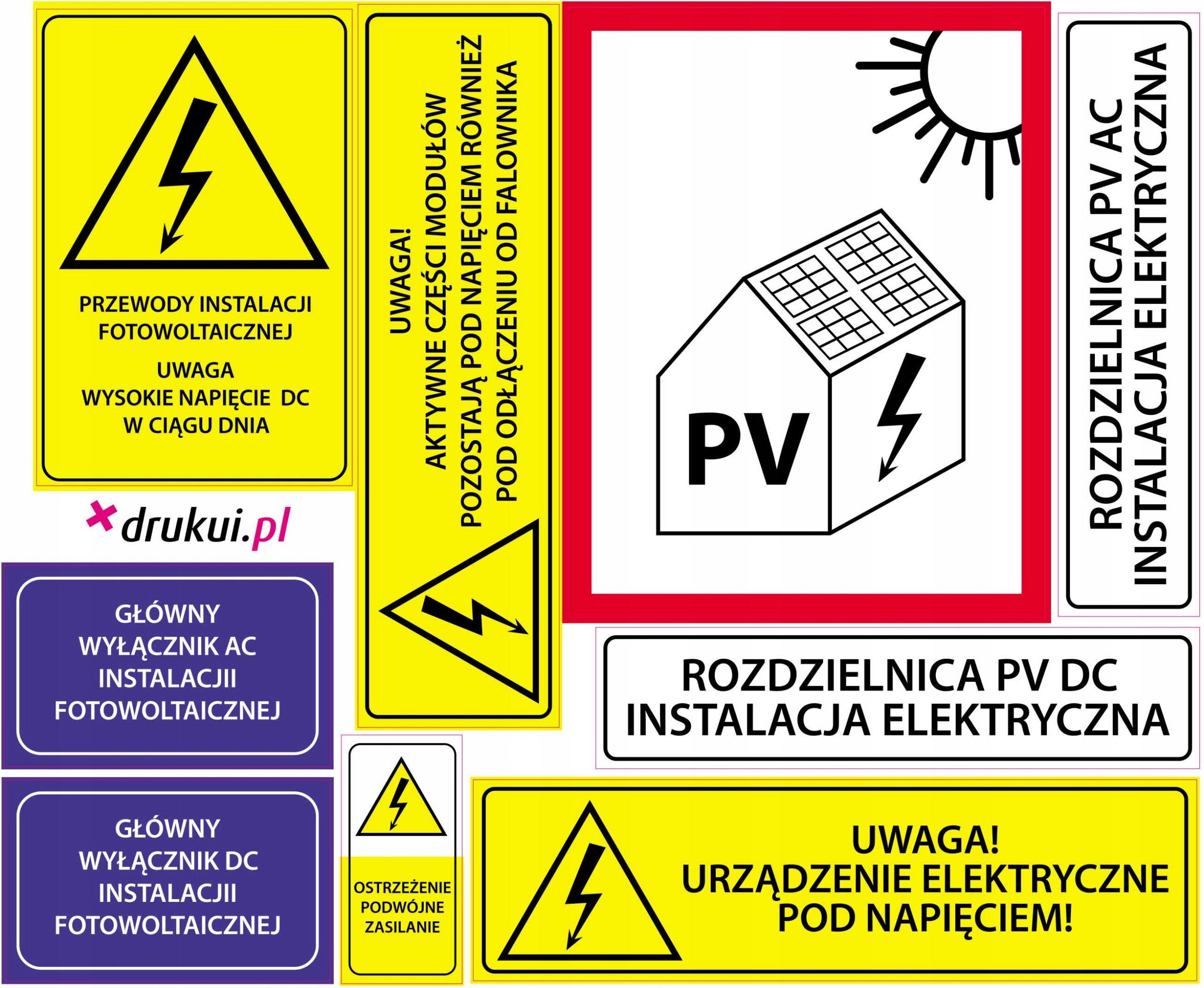 PV elektrické nálepky Nové požiadavky na fotografiu x50 kpl
