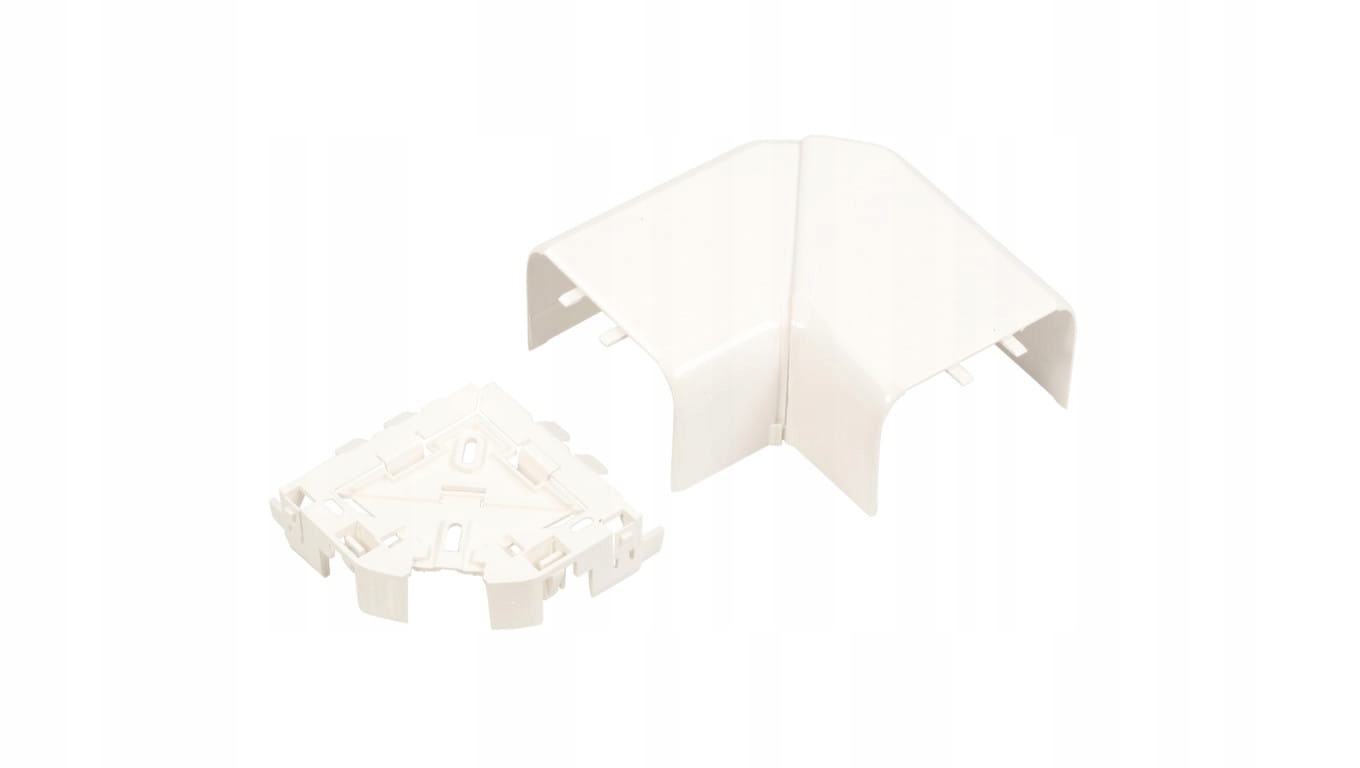 Plochý nastaviteľný kanálový roh DLP 80 × 35 / 50 biely