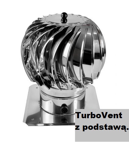 Komínová strieška - Komínový kryt TurboVent so základňou fi 200