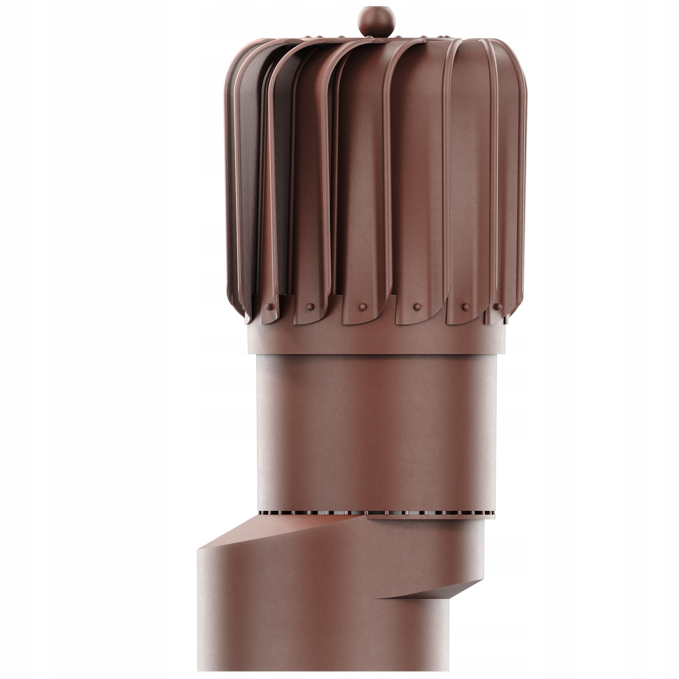 Komínová strieška - Rotačný komínový kryt s komínom FLATLINE BROWN