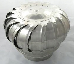 Komínová strieška - 150 mm guľový komínový nástavec, otočný ventilátor