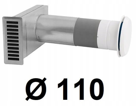 Akustický okenný ventilátor 110 [mm] INOX