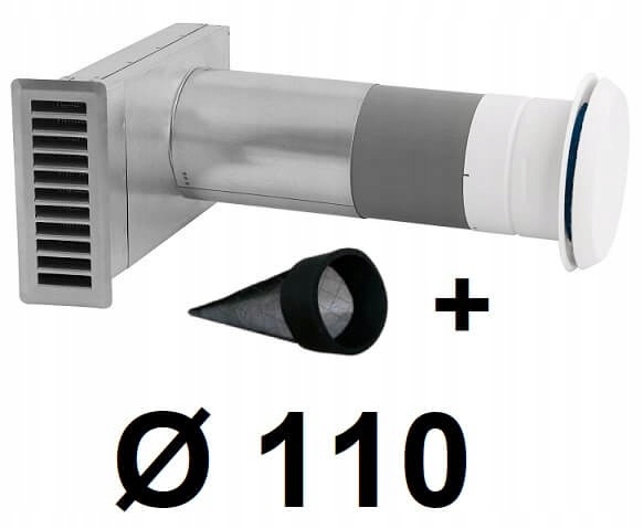 Anti-smogový okenný ventilátor 110 [mm] INOX