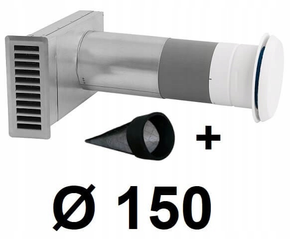 Anti-smog 150 [mm] INOX okenný ventilátor