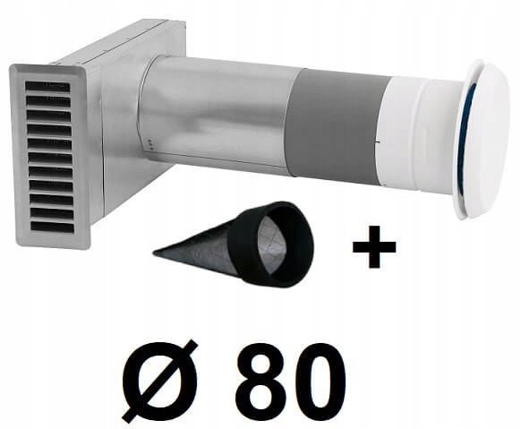 Anti-smogový okenný ventilátor 80 [mm] BIELY
