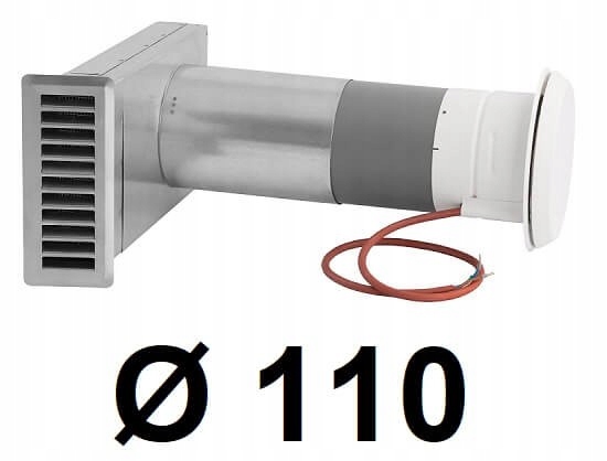Okenný ventilátor s ohrievačom 110 [mm] BIELY