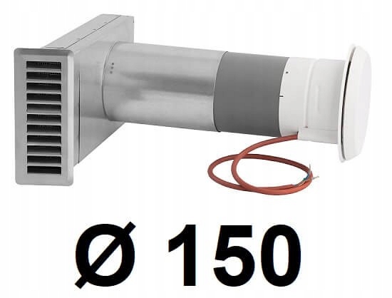 Okenný ventilátor s ohrievačom INOX 150 [mm]