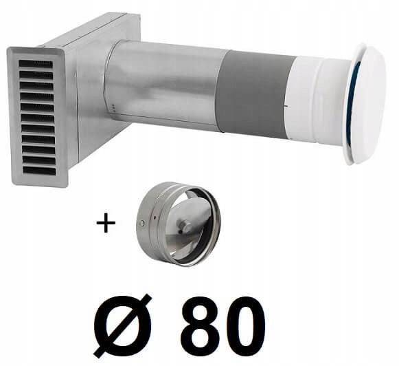 Okenný ventilátor s ventilom 80 [mm] BIELY