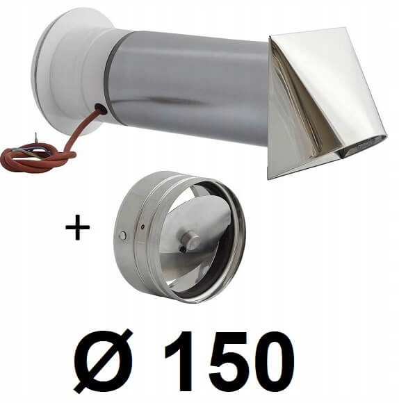 Okrúhly ventilátor s ohrevom 150 [mm] BIELY