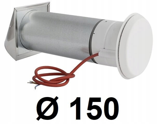 Okrúhly ventilátor s vykurovacím telesom INOX 150 [mm]