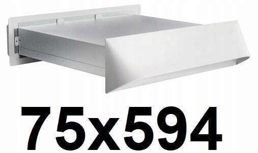 Plochý ventilátor s ventilom 75 × 594 [mm] BIELY