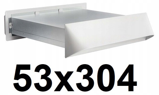 Obdĺžnikový ventilátor 53 × 304 [mm] INOX