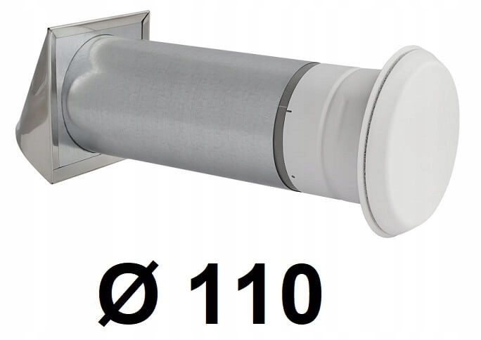 Akustický nástenný ventilátor 110 [mm] INOX