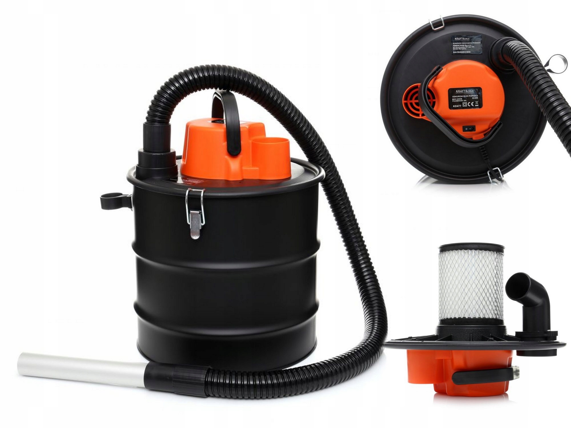 POPOLOVÝ VYSÁVAČ KD477 2000W 20L KRAFT
