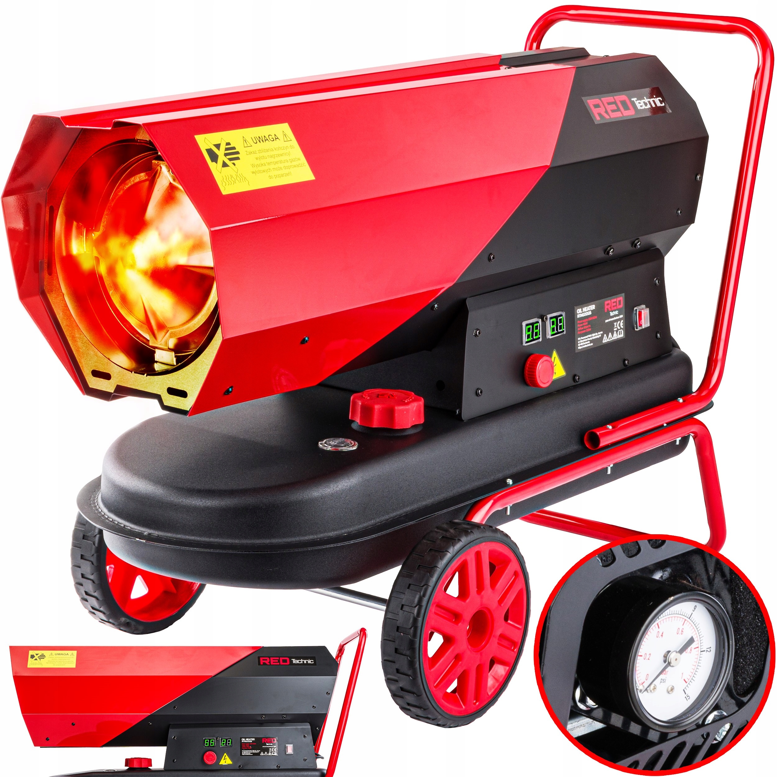 OHRIEVAČ OLEJA 40 KW BENZÍN PLYN DÚCHADLO + LCD TERMOSTAT OHRIEVAČ PECE