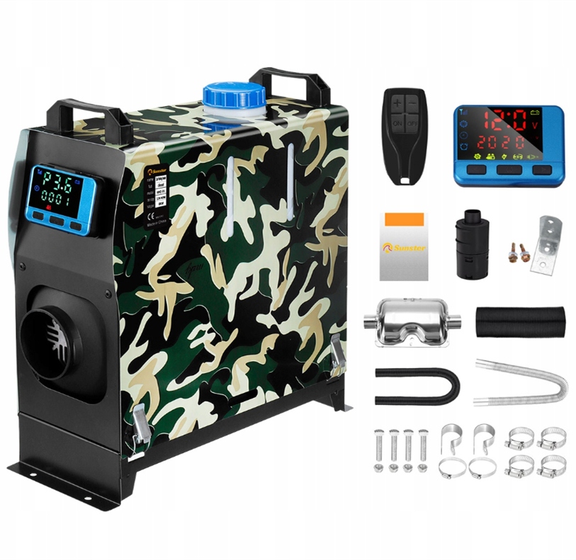 OLEJOVÝ OHRIEVAČ 8KW PARKOVACIE KÚRENIE 12V WEBASTO DIESELOVÝ fúkač