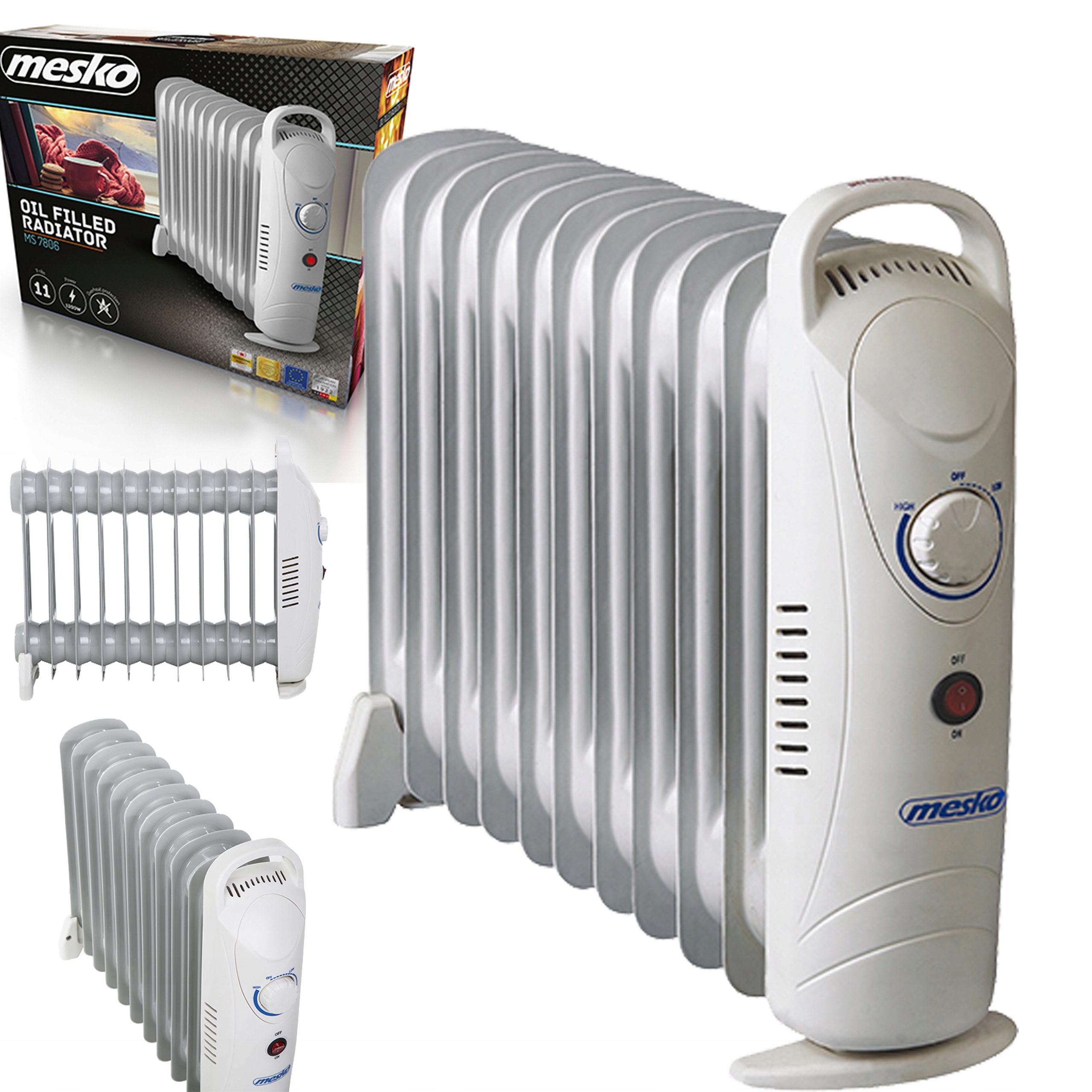 Olejový chladič 11 rebier 1200W MESKO MS7806