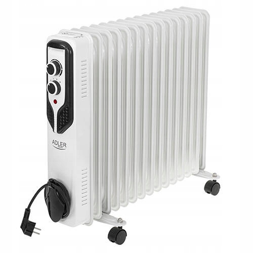 ELEKTRICKÝ OLEJOVÝ KÚPEĽŇOVÝ RADIÁTOR 2500W 15 REBROV S TERMOSTATOM