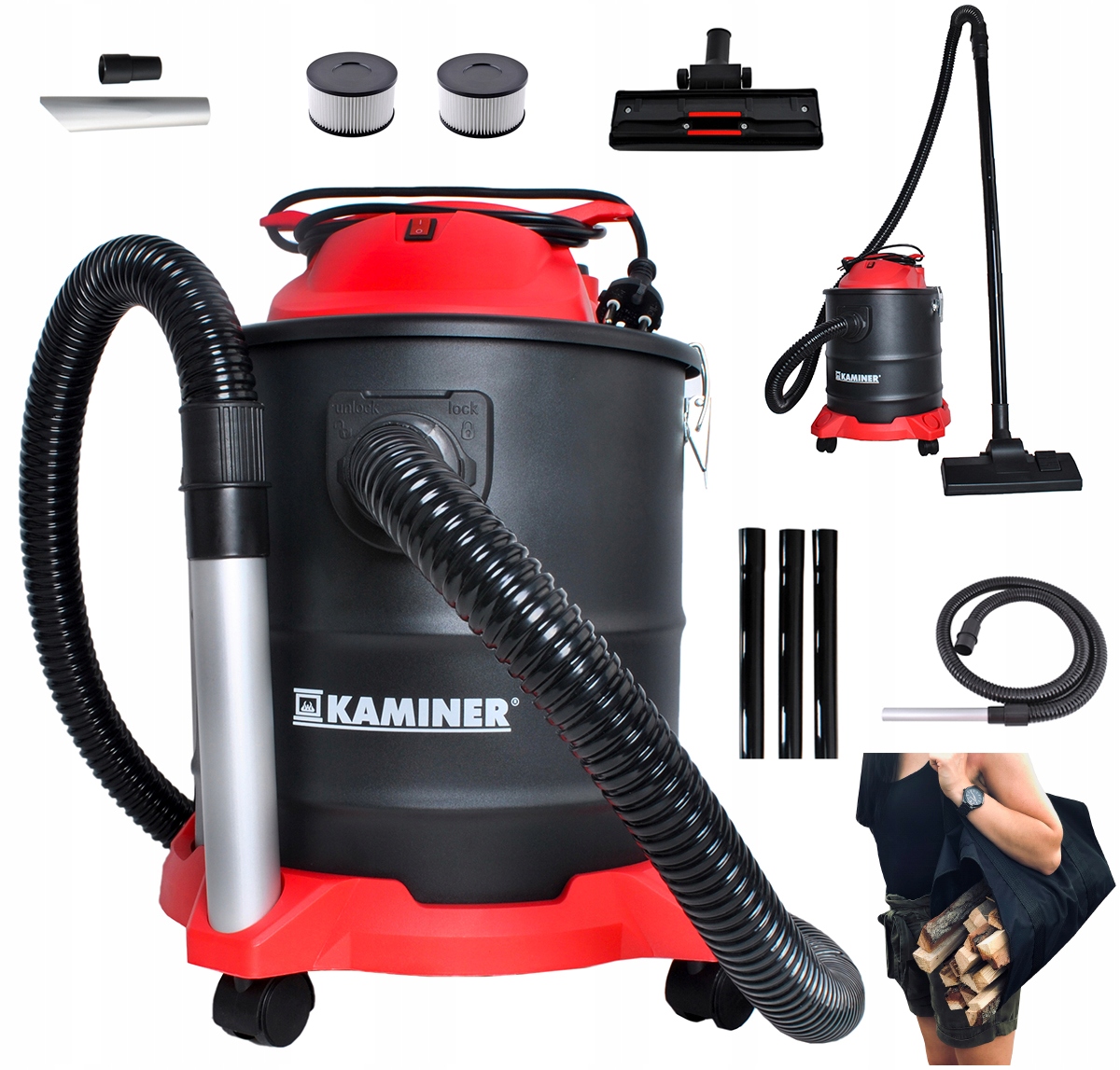 Priemyselný vysávač pre domáci krb Ash 20l