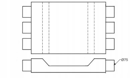 Rekuperátor - Ofset, prechod okolo plochého prechodu 3x75mm / 3x75mm