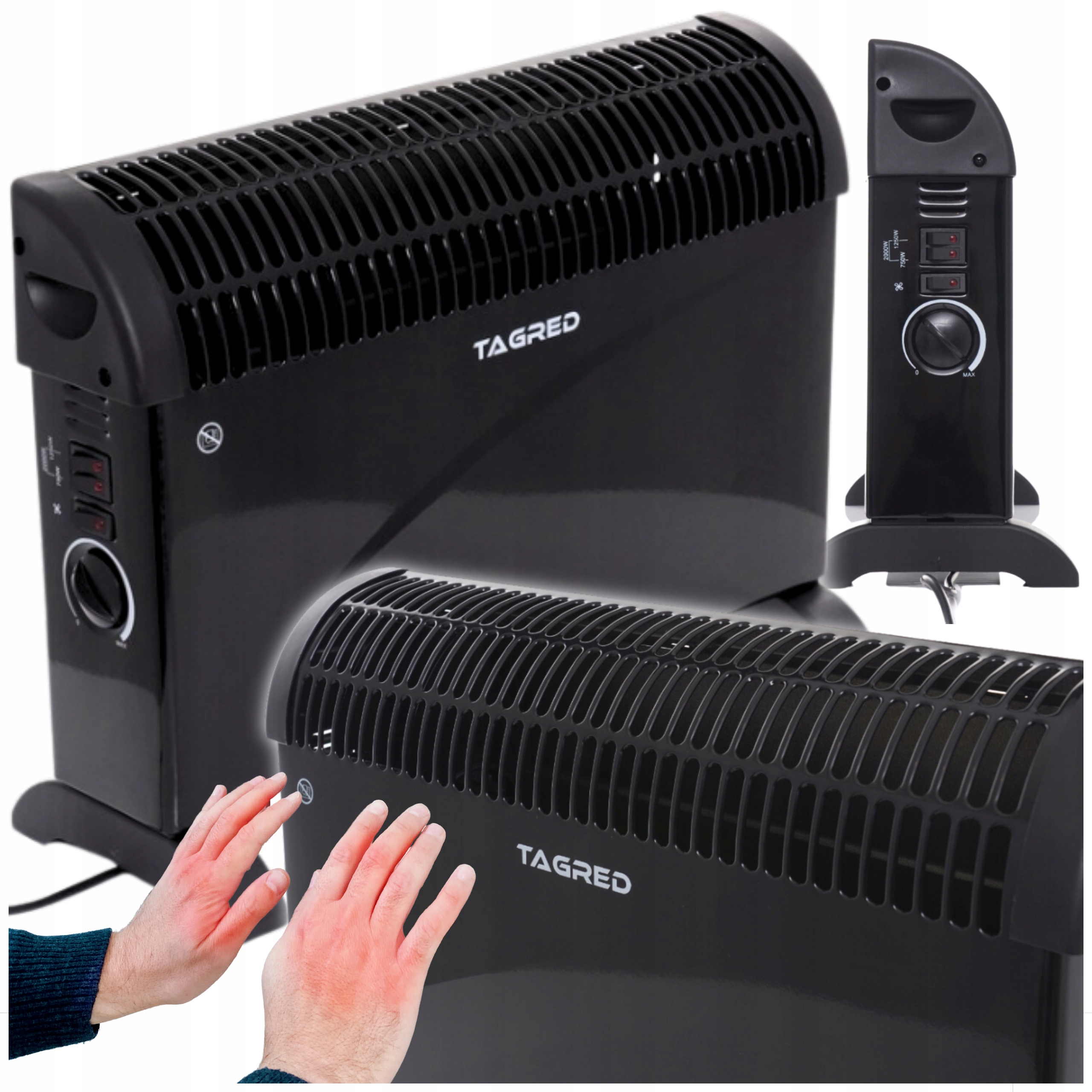 Konvektor TAGRED 2000 W, čierny