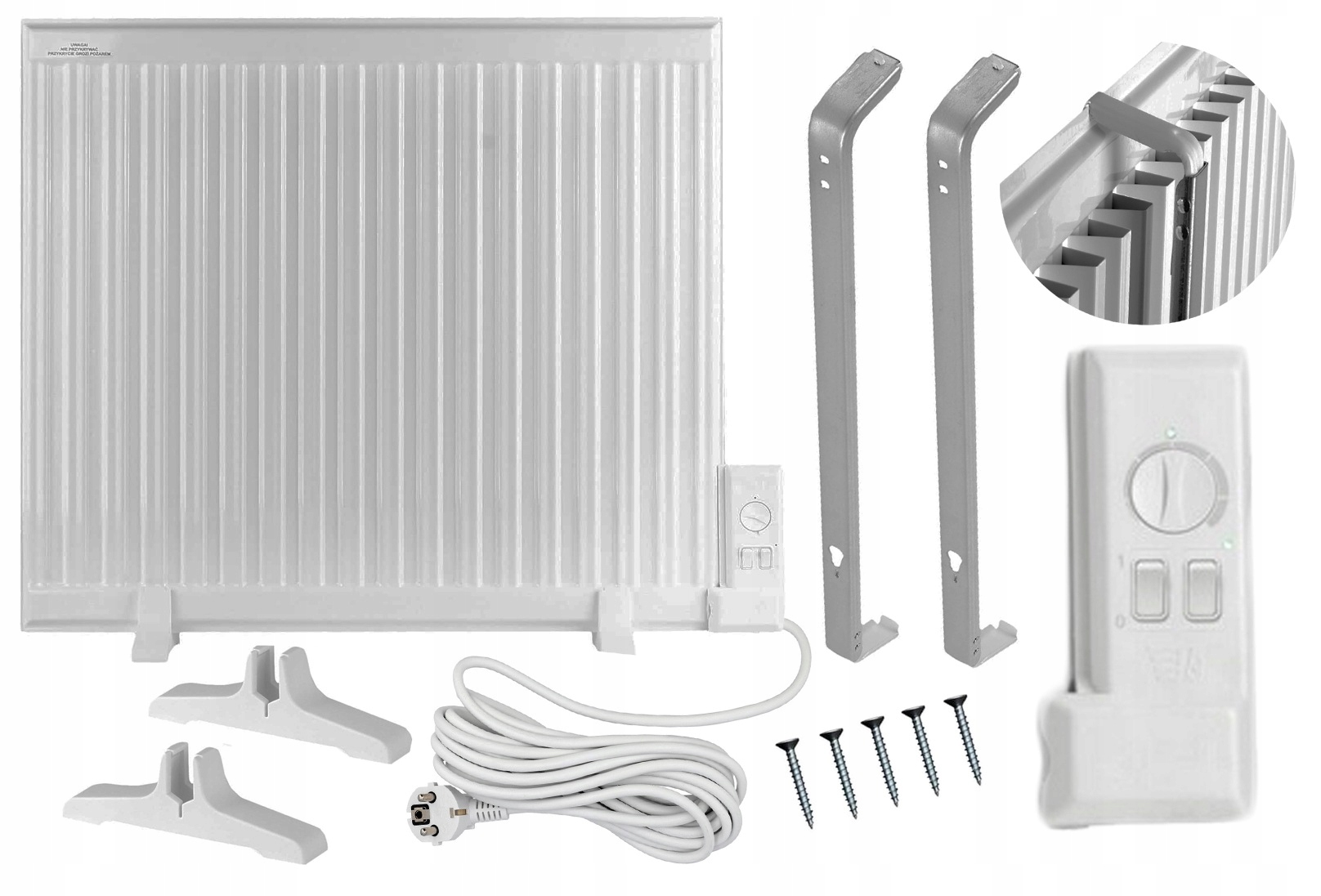 Elpe 1500 W biely olejový radiátor