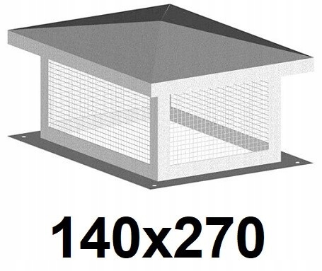 Komínová strieška - Kryt obálky pre komín Pozinkované 140x270 [mm]