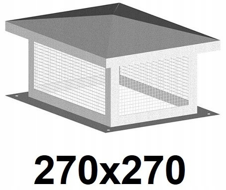 Komínová strieška - Kryt obálky komína, pozinkovaný 270x270 [mm]