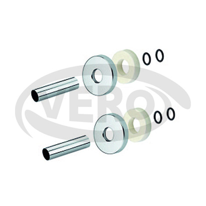 Chrómované krycie rozety Vero s rúrkami – 2 ks, 160 mm