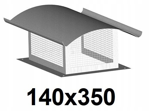 Komínová strieška - Kryt komína so sieťkou Pozinkované 140x350 [mm]