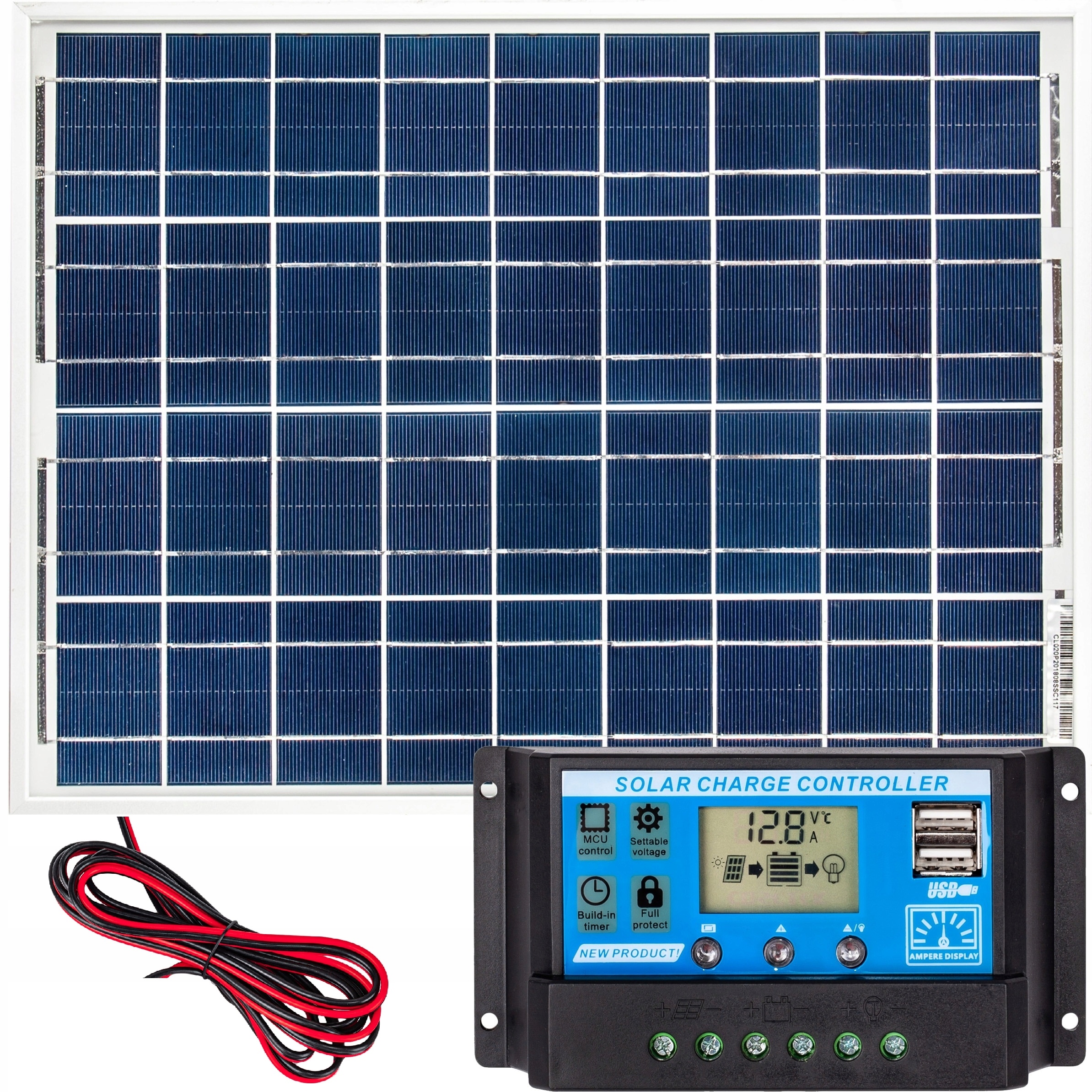 Fotovoltaika - Solárny panel solárny batéria 50 W 12V regulátor