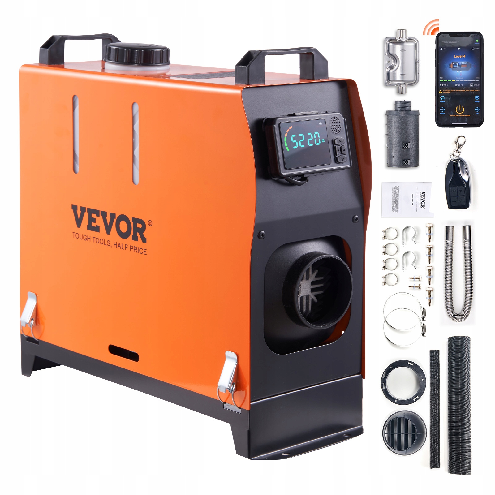 PARKOVACIE KÚRENIE 12V 8KW BLUETOOTH MEGA DIAĽKOVÉ OVLÁDANIE